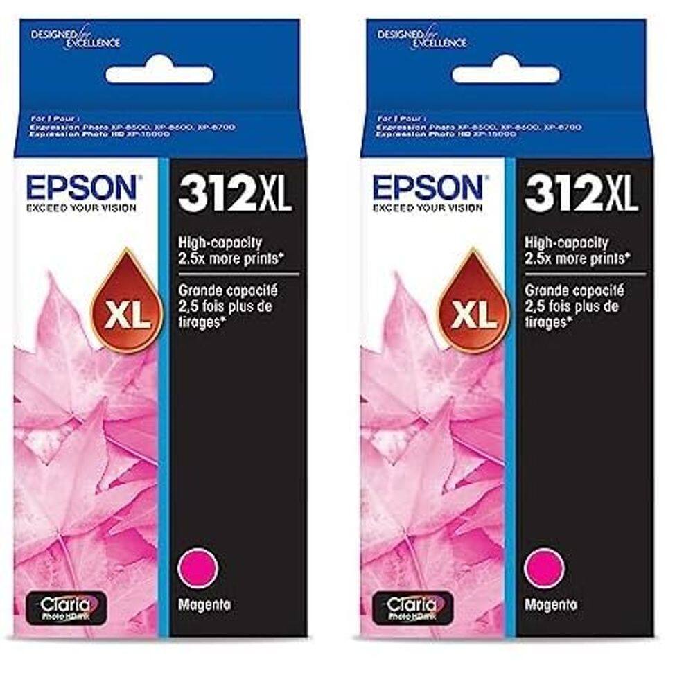Cartucho de tinta Epson T312XL320-S Magenta de alta capacidade (x2)