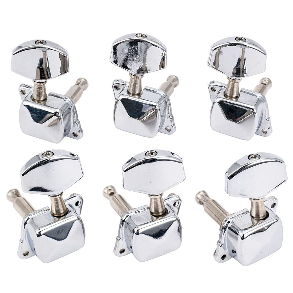 Conjunto de afinadores de guitarra Musiclily Pro 3+3 cromado semifechado