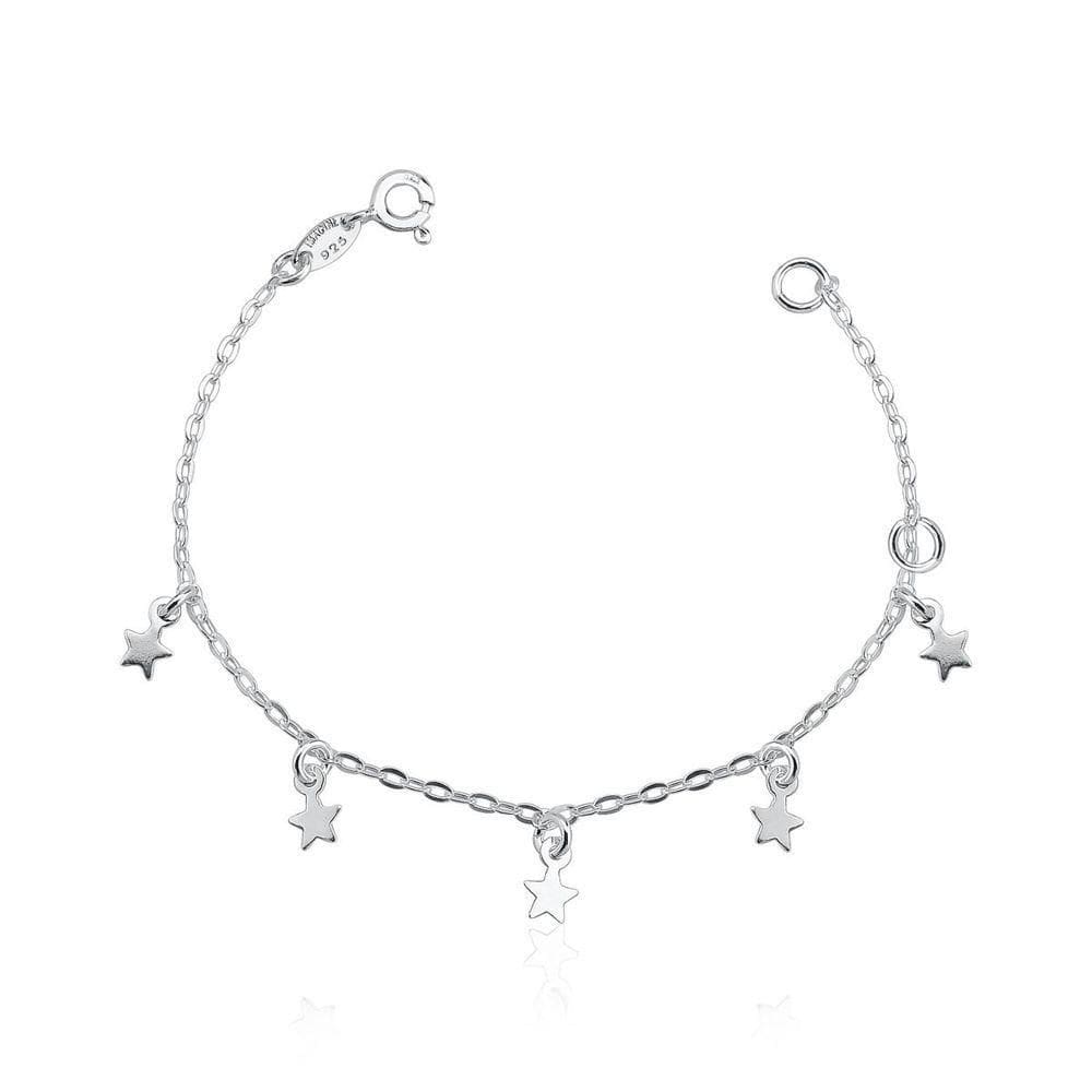 Pulseira Infantil Estrelinhas Prata 925