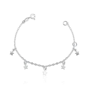 Pulseira Infantil Estrelinhas Prata 925