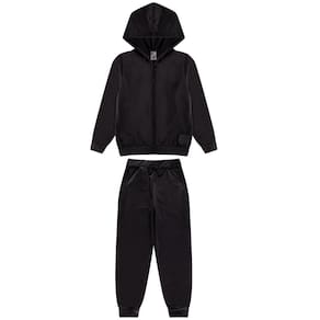 Conjunto Jaqueta Com Capuz Infantil + Calça Com Bolso