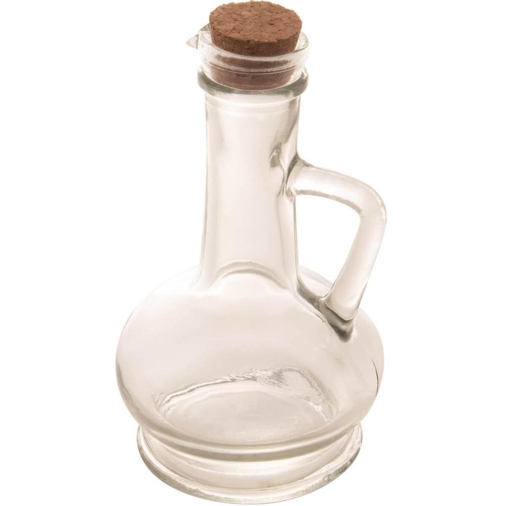 Pote de Vidro com Tampa de Rolha 230ml para Azeite Vinagre Lyor Porta Condimentos