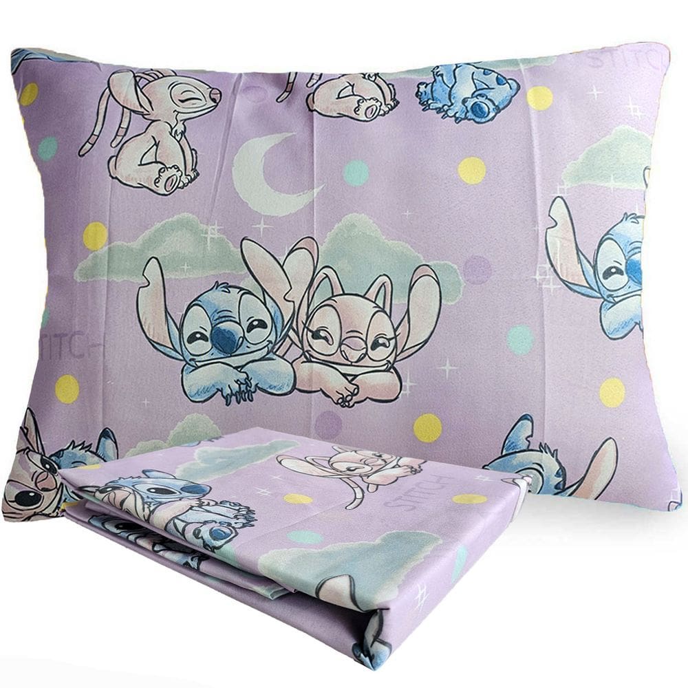 Jogo de Cama Infantil Stitch Solteiro Estampado Microfibra 2 pecas Lepper