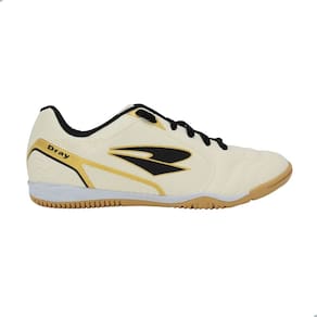 Tênis Futsal Masculino Indoor Dray 398 Creme e Preto
