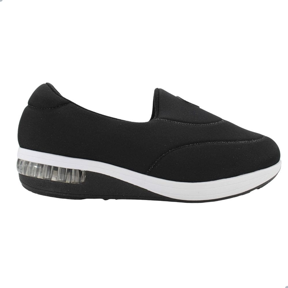 Tênis Feminino Modare Lycra Viena Preto e Dourado