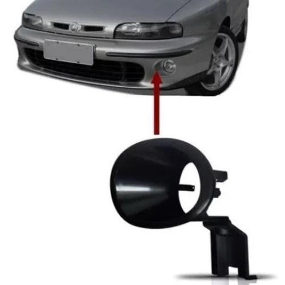 Moldura Copo Preto Suporte Farol Milha Brava Lado