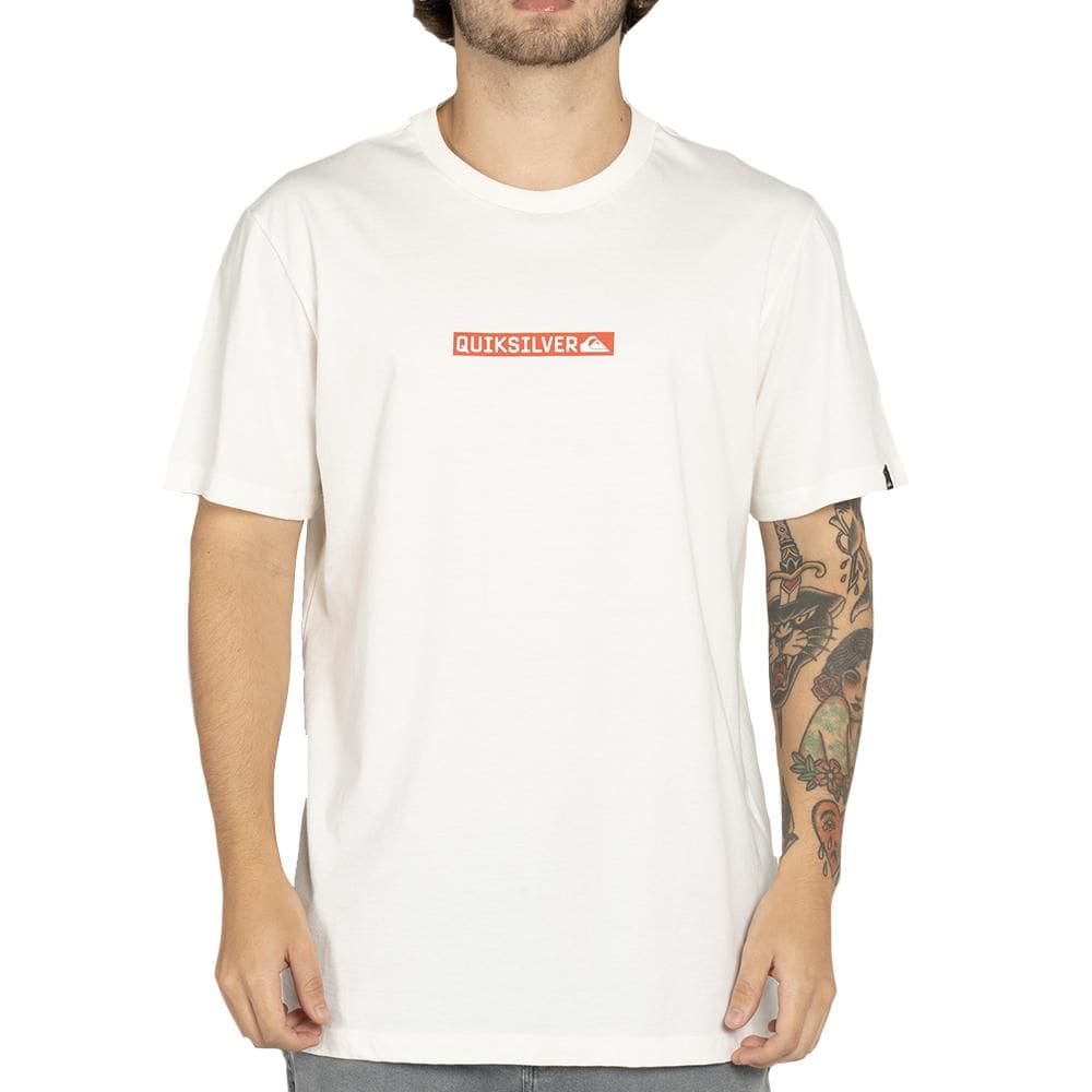 Camiseta Quiksilver Clicker Logo DNA WT25 Snow White