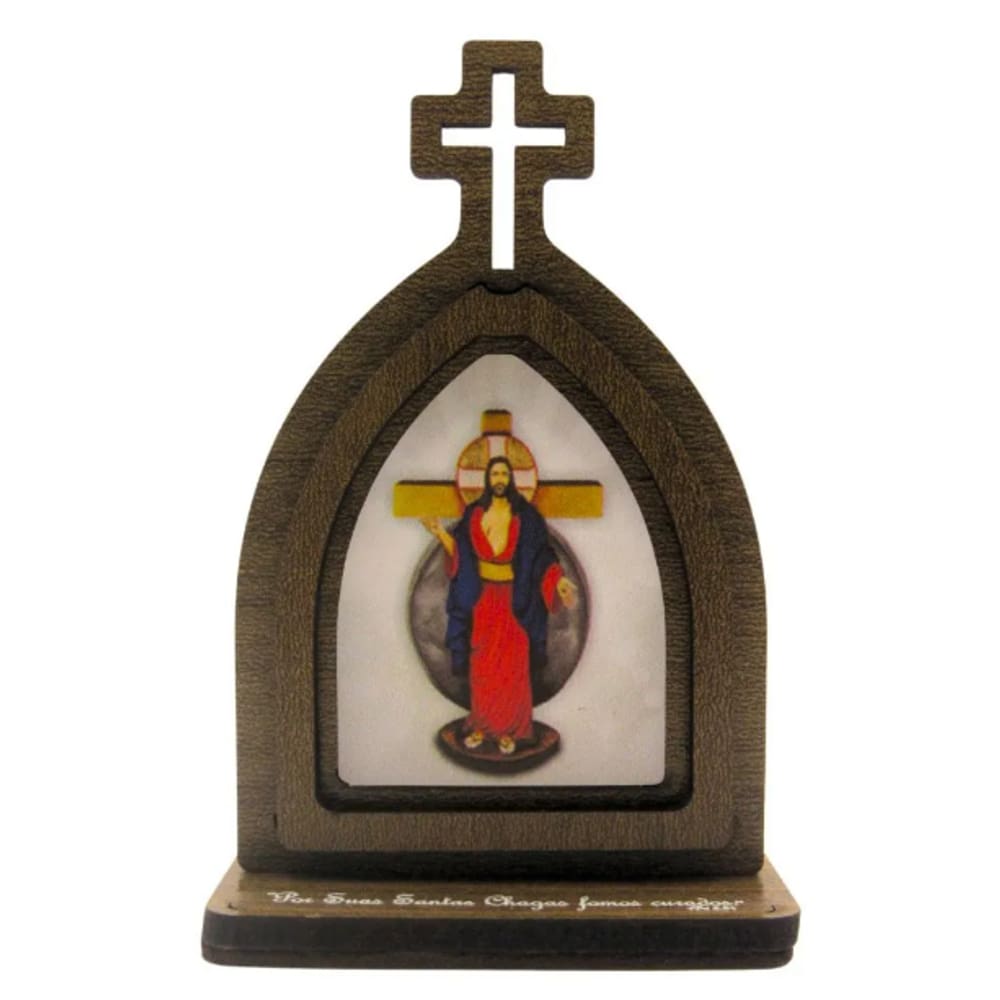 Mini Capela de Jesus das Santas Chagas 8cm