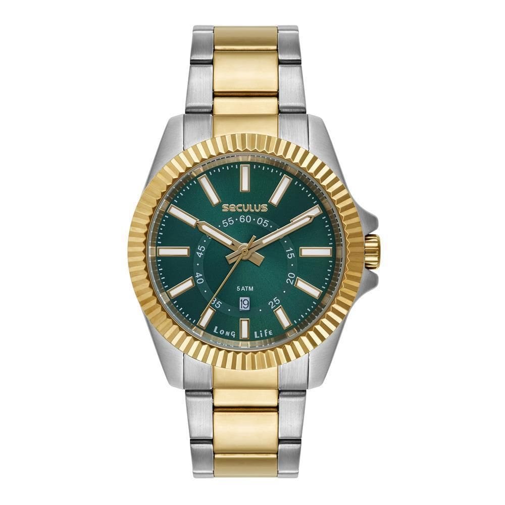 Relógio Seculus Masculino Ref: 44264Gpsvba3 Casual Bicolor
