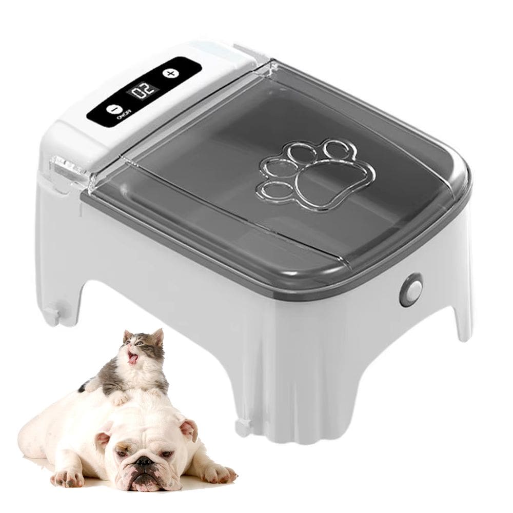 Comedouro Automatico Cao Gato Cachorro Pet Raçao Petisco Sensor de Presença Movimento Temporizador Programavel Alimentaçao