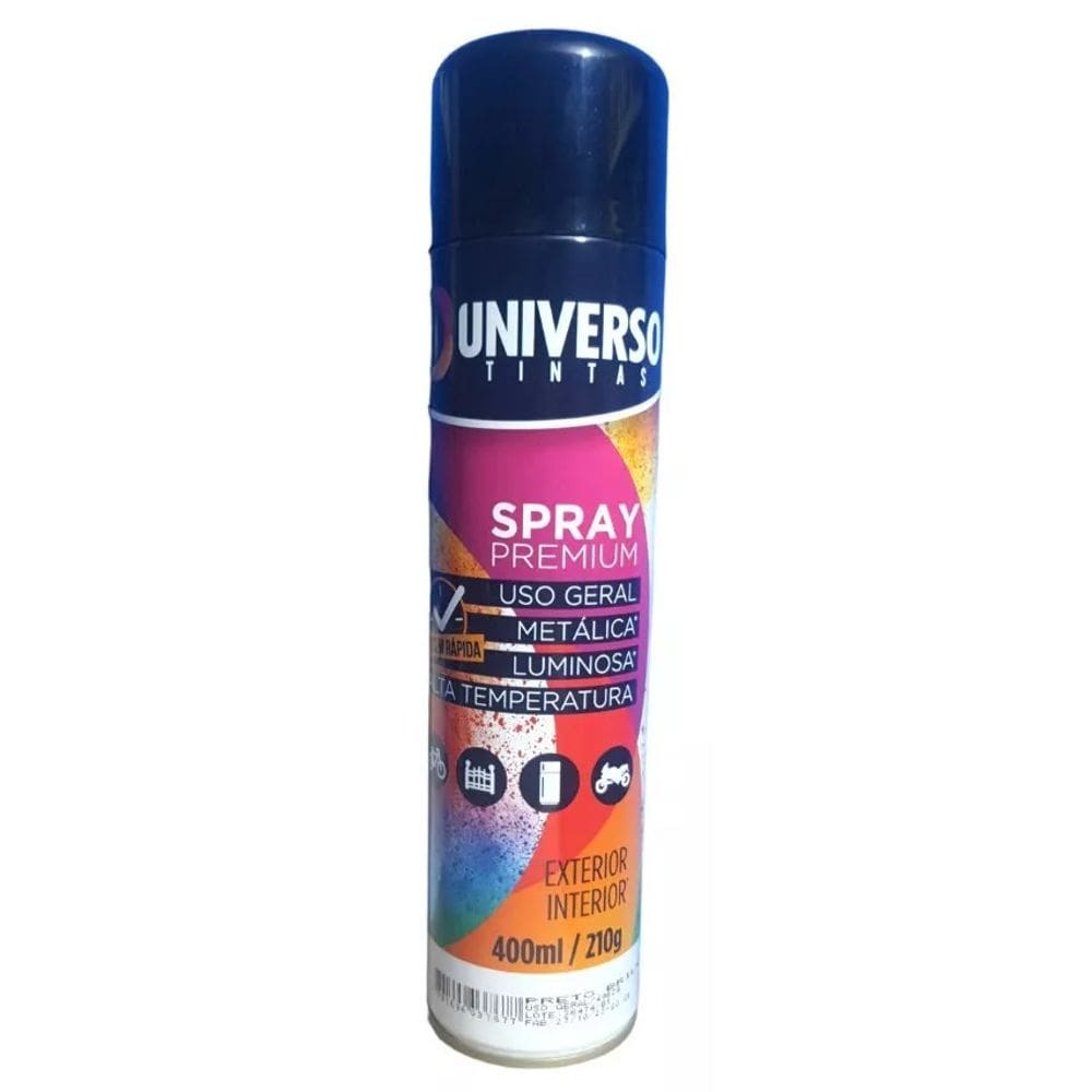 Tinta SPRAY USO Geral Azul Escuro Brilhante 400ML Universo
