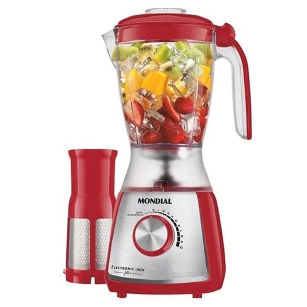 Liquidificador Mondial 900W 10 Velocidades Vermelho 220V