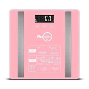 Balança Digital Corporal com Bioimpedancia Mede 6 Servicos Rosa