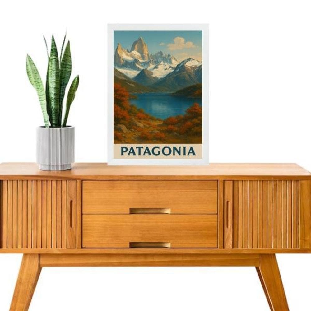 Quadro Decorativo Patagônia 33X24Cm - Com Vidro