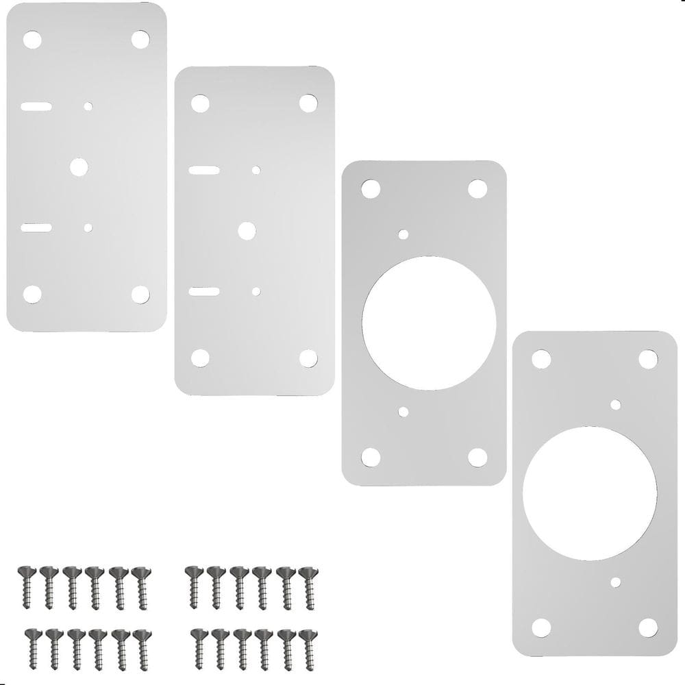 Kit 04 Placas Para Reparo De Porta Dobradiça Armário Mdf Rtg
