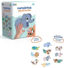 Jogo De Encaixe Infantil Metadinhas Animais 3184 - Toyster