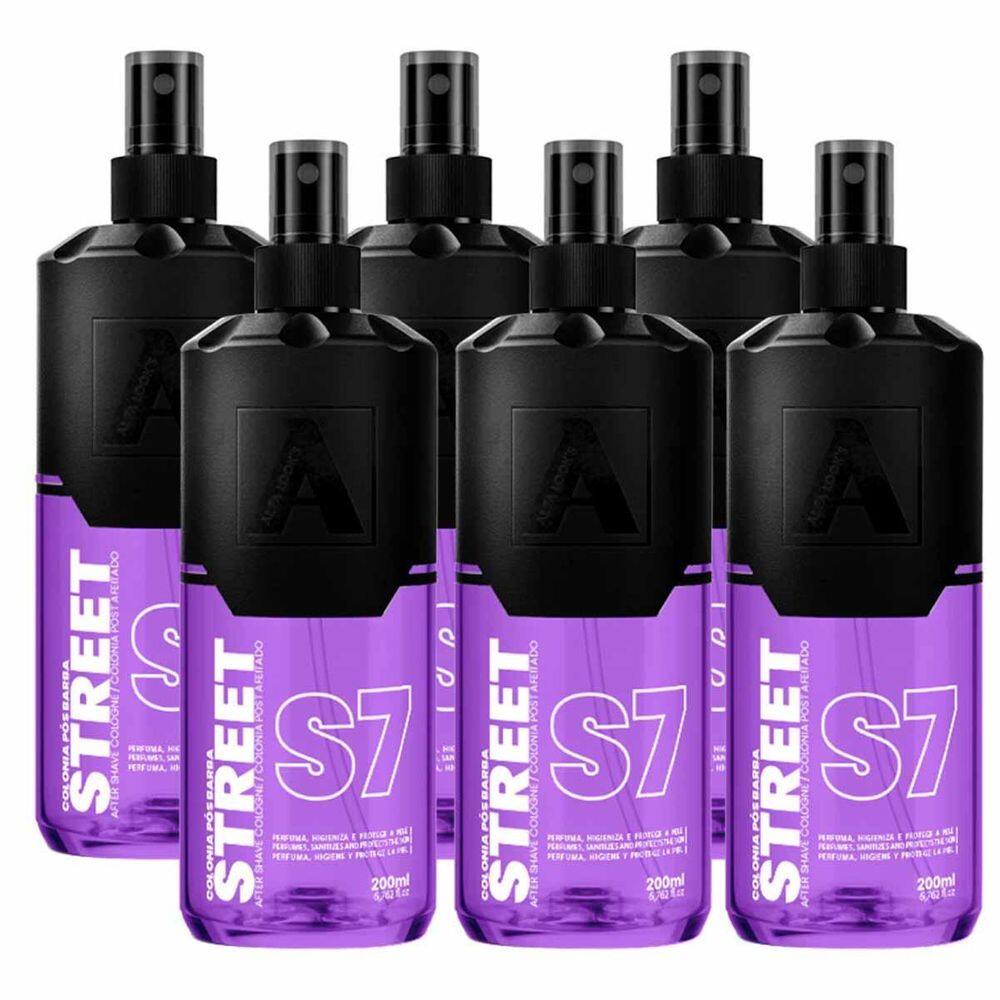 Kit 6X Loção Pós Barba Street S7 200Ml Alfa Looks