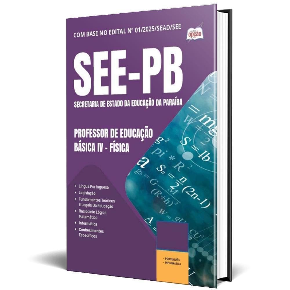 Apostila Concurso See Pb 2025 Professor Educação Básica Iv