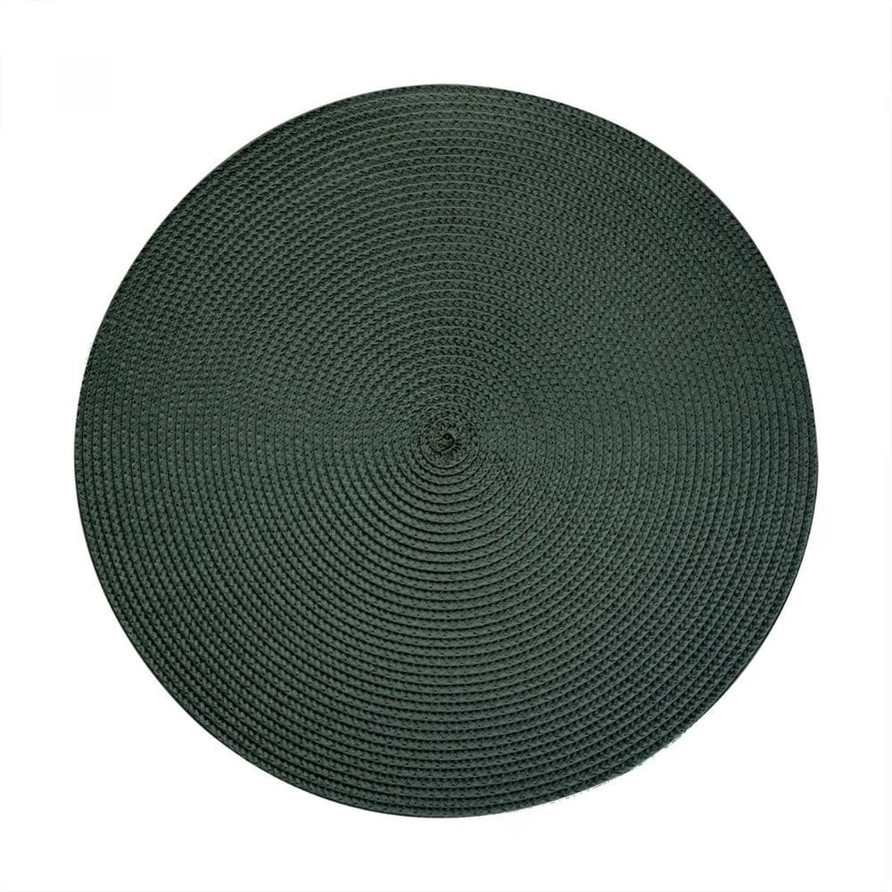 Jogo Americano Redondo Fresno Espiral Verde Militar 38cm Unidade - Lyor