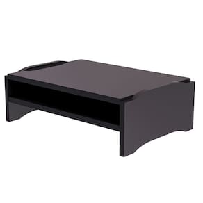 Suporte para Monitor Duplo de Madeira Mdf Preto
