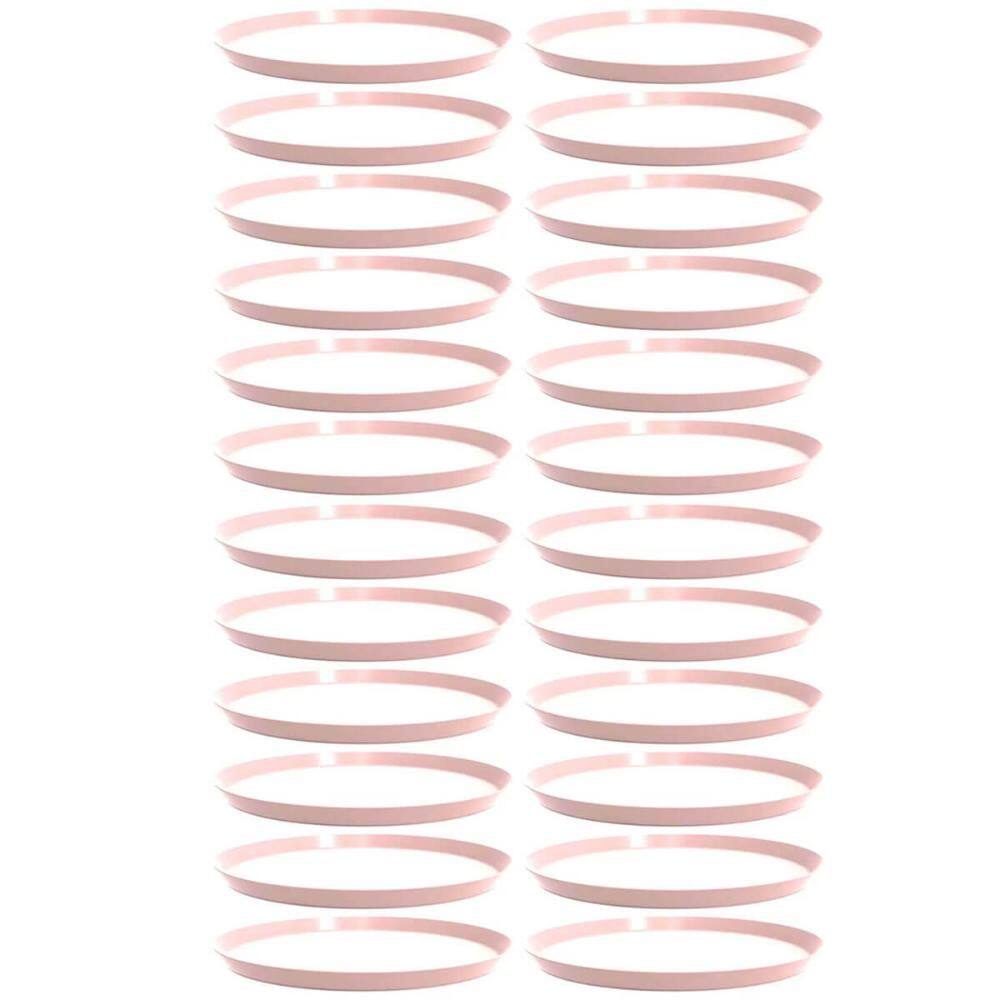 Kit 24 Bandejas Redonda 34cm Servir Rosa Himalaia Bubble Crippa Bar Restaurante