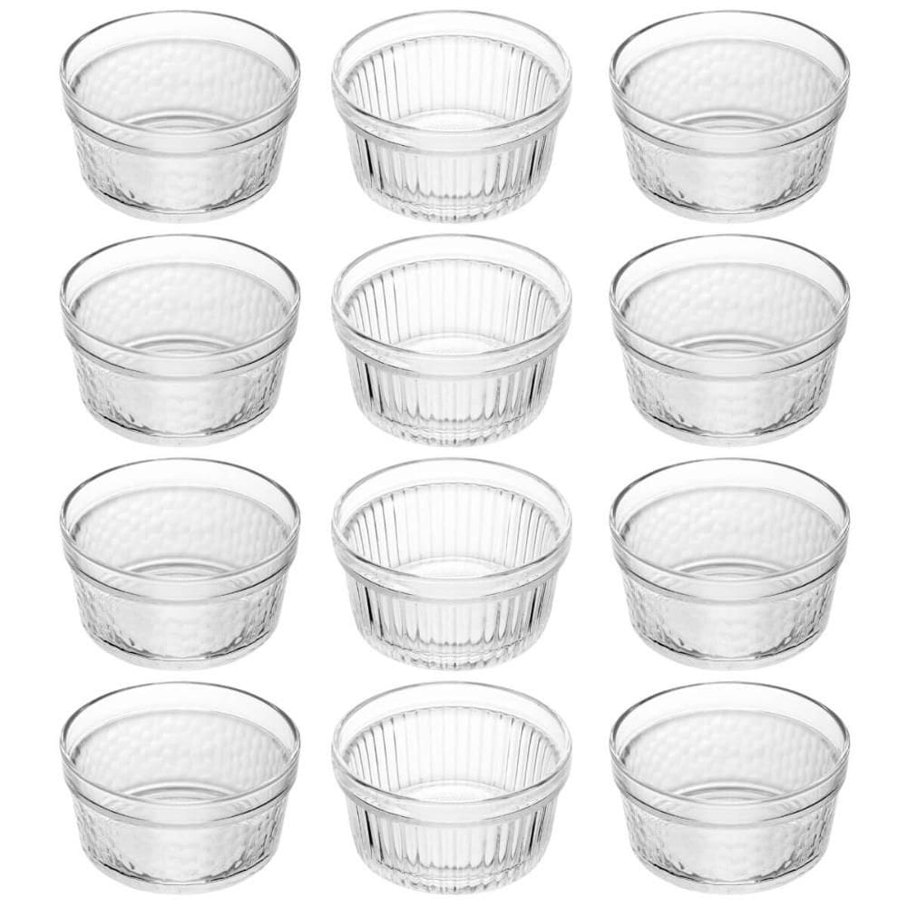 12 Ramequins de Vidro 150ml Sobremesas Molheiras Lyor Suflês