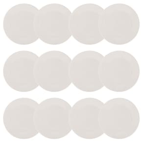 12 Pratos de Sobremesa Porcelana 20,5cm Clean Lyor Restaurante Eventos Mesa Posta