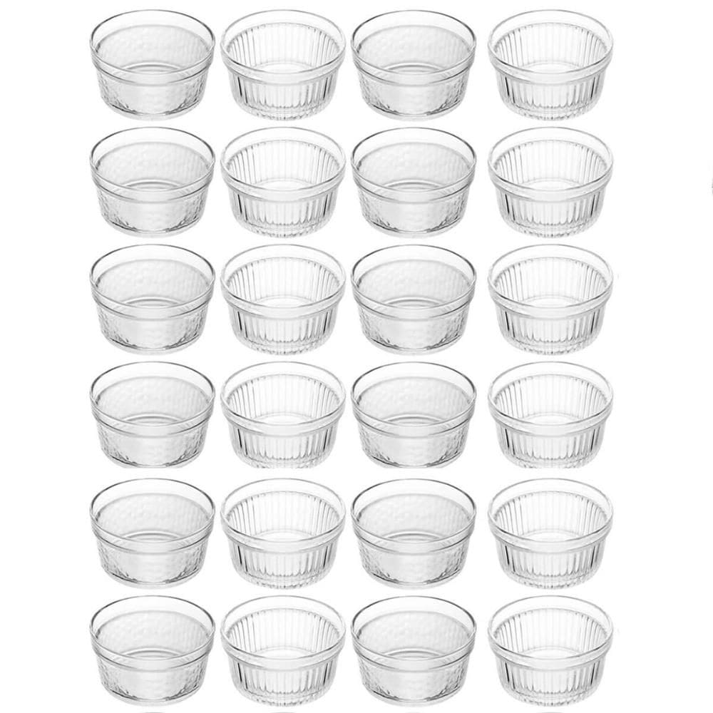 24 Ramequins de Vidro 200ml Cumbuca Molheira Porta Condimentos Restaurante Lancheria