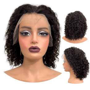 Peruca Humana Front Lace 13x4 Cacheada Ondulad Pixie Natural