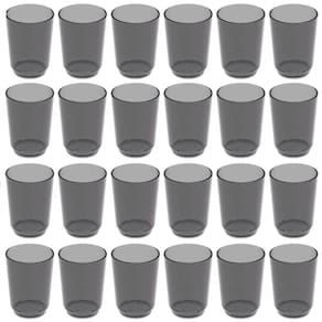 Conjunto 24 Copos Crippa 500ml Plástico Fumê Suco Água Bebidas Escolar
