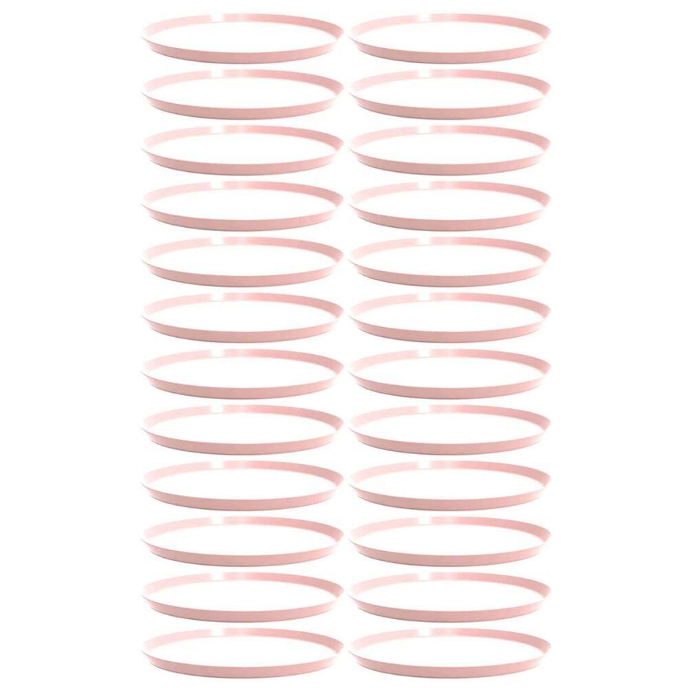 Kit 24 Bandejas Redonda Rosa Himalaia 28cm Servir Bar Restaurante Bubble Crippa
