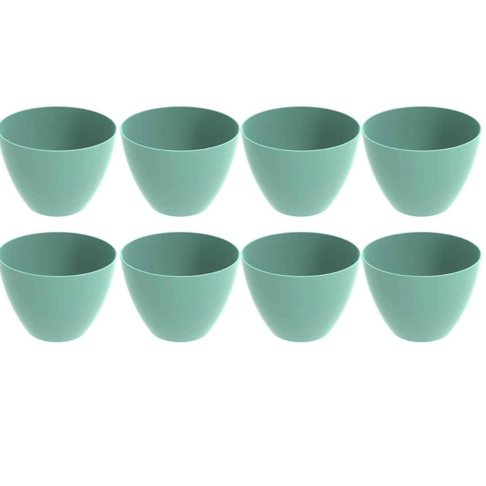 8 Tigelas Redonda Grande 6,2L Verde Menta Crippa Servir Salada Frutas Pratos Quentes