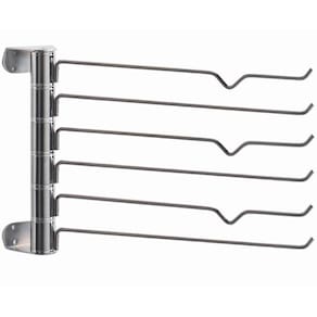 Calceiro Aramado Vertical Giratório 6 Varetas Cabide para Calças Giosul em Aço Cromado Closet Guarda Roupas