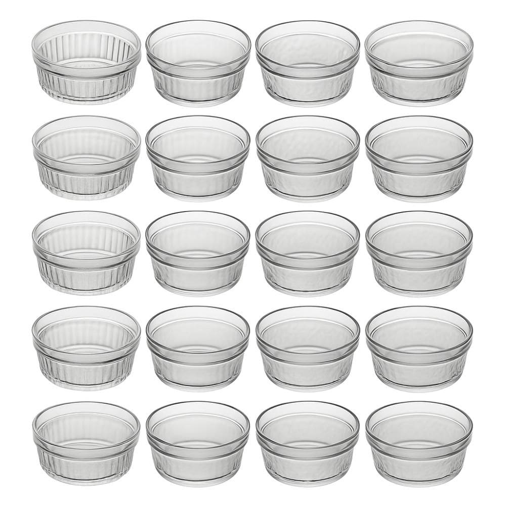 24 Ramequins de Vidro Molheiras 150ml Lyor Molhos Sobremesas