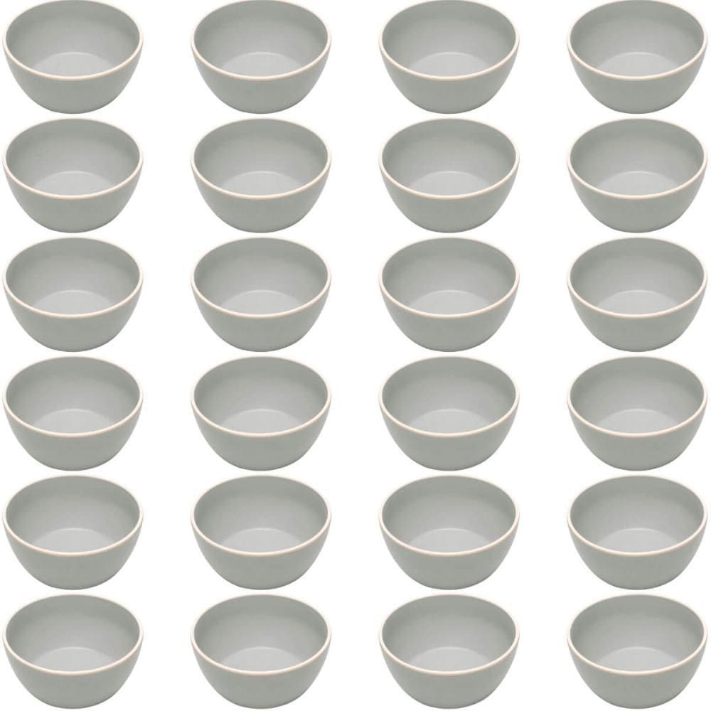 Kit 24 Bowls de Melamina 600ml Tigelas Cinza Class Wolff Cum
