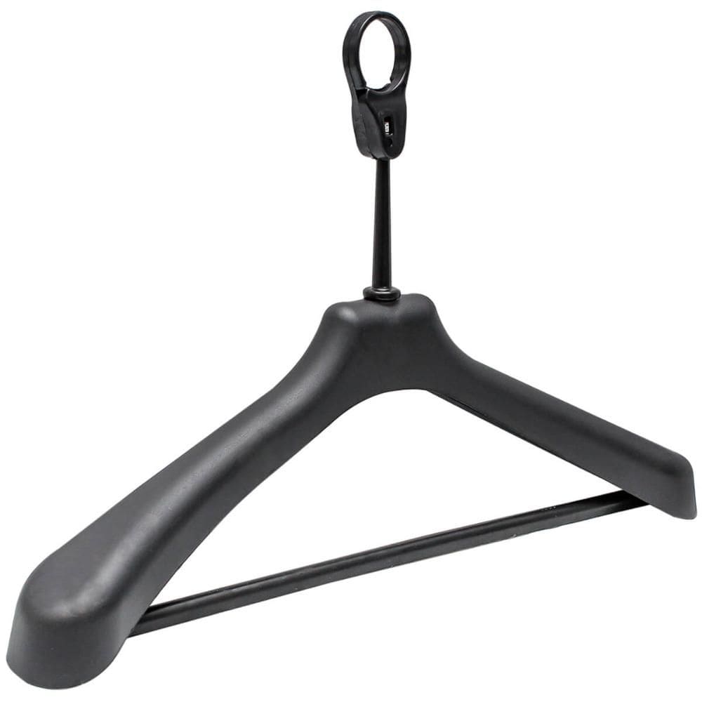 50 Cabides Antifurto 42cm Social Roupas Plástico Preto Adulto Hotel Reforçados
