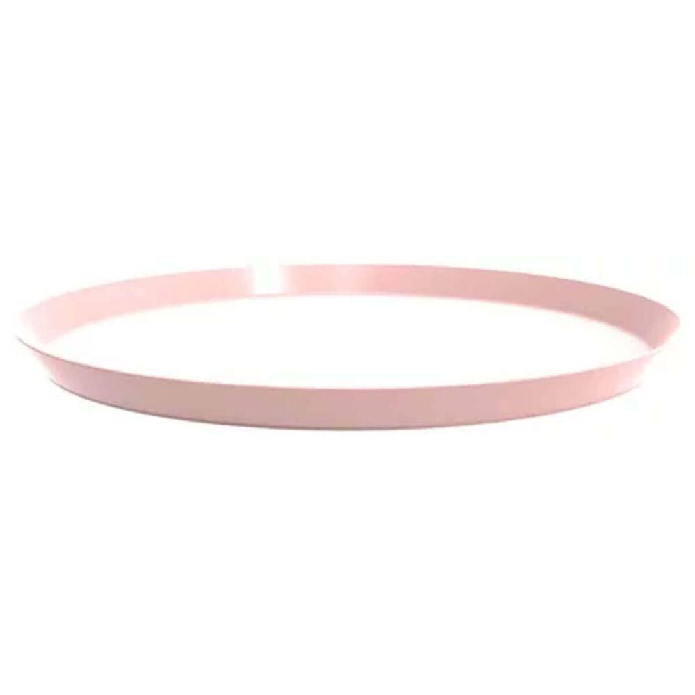 Kit 48 Bandejas Redondas 34cm Rosa Buffet Evento Restaurante Crippa Bubble