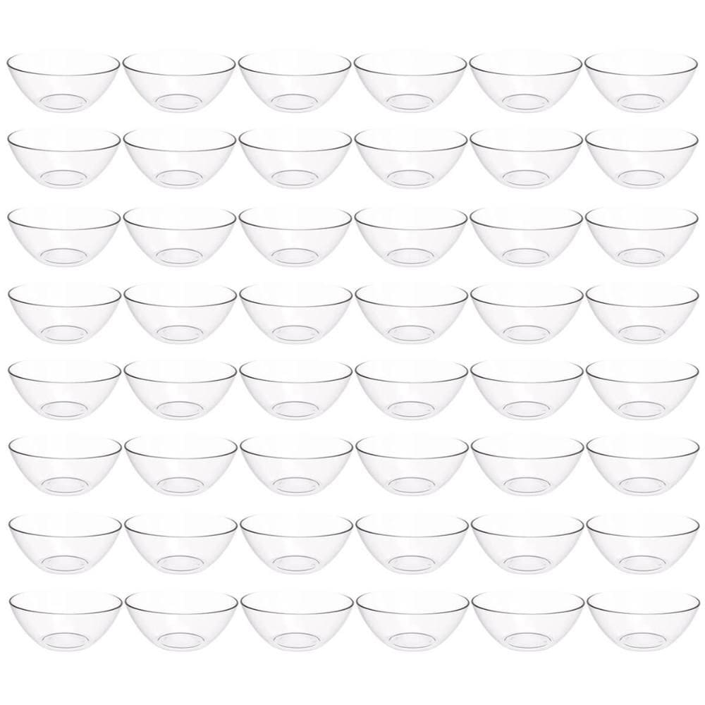 48 Tigelas Transparentes Crippa Travessa Redonda 2,3L Servir Salada Sobremesa Restaurante