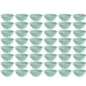 48 Tigelas Pequena Crippa Travessa Redonda 2,3L Servir Salada Sobremesa Verde Menta