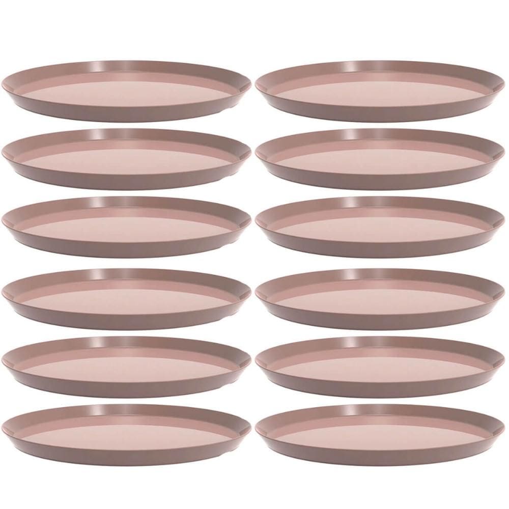 12 Bandejas Redonda 34cm Amêndoa Servir Bar Restaurante Bubble Crippa
