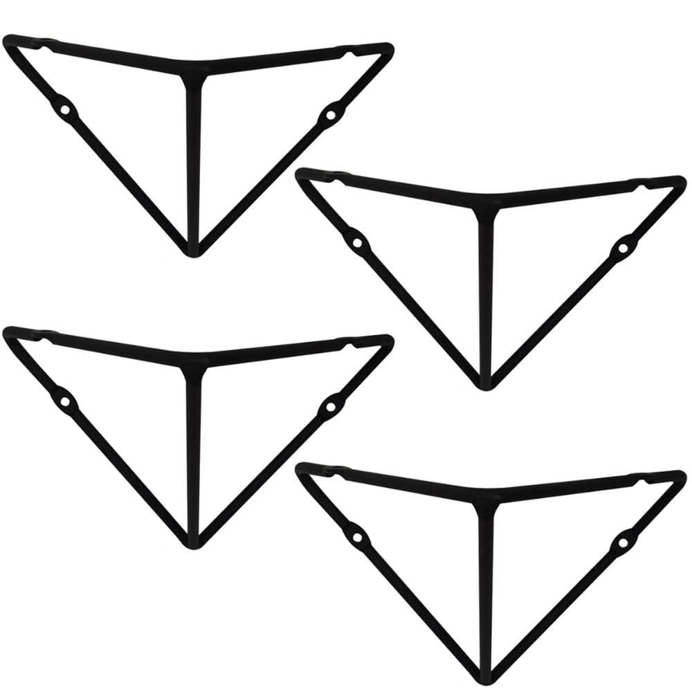 Kit 4 Mãos Francesas Pequenas Triangulares Suportes Aramados Estilo Industrial