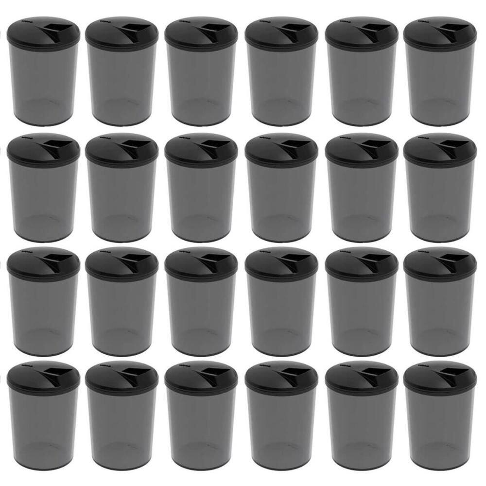 Kit 24 Farinheiras Porta Farofa Temperos com Tampa 400ml Crippa Fumê