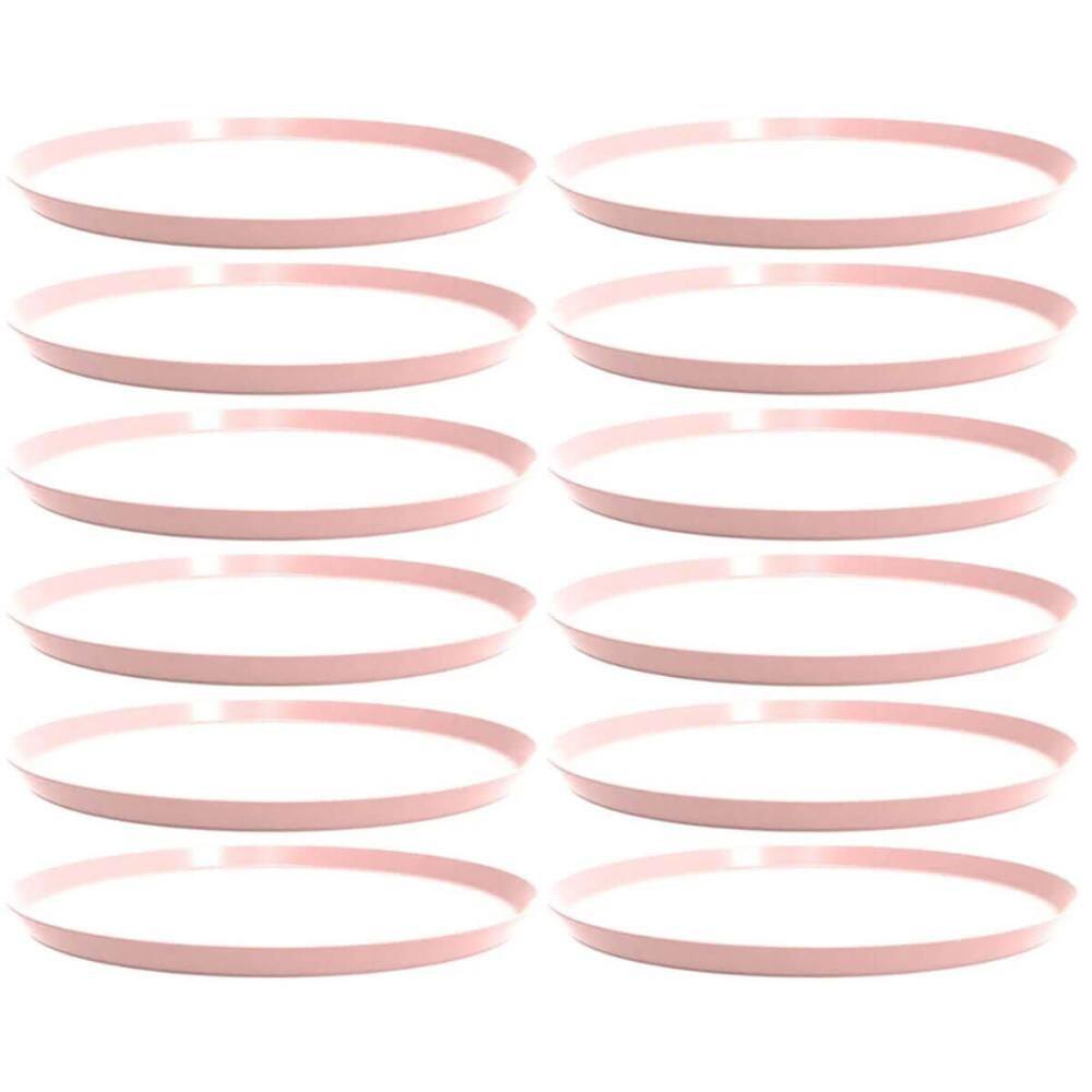 12 Bandejas Redonda 28cm Servir Bar Restaurante Rosa Himalaia Bubble Crippa