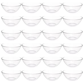 24 Tigelas Transparentes para Servir 2,3L Crippa Restaurante Buffet Salada Sobremesa