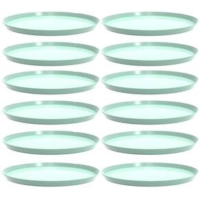 12 Bandejas Redondas 28cm Verde Menta Servir Doces Salgados Bubble Crippa Bar Restaurante