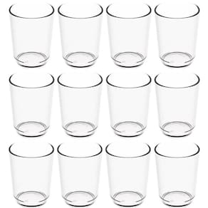 12 Copos de Plástico Transparente 500ml para Restaurante Escola Servir Água Suco