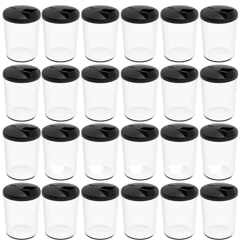 Kit 24 Farinheiras Porta Farofa Temperos 400ml Crippa Preto Restaurantes