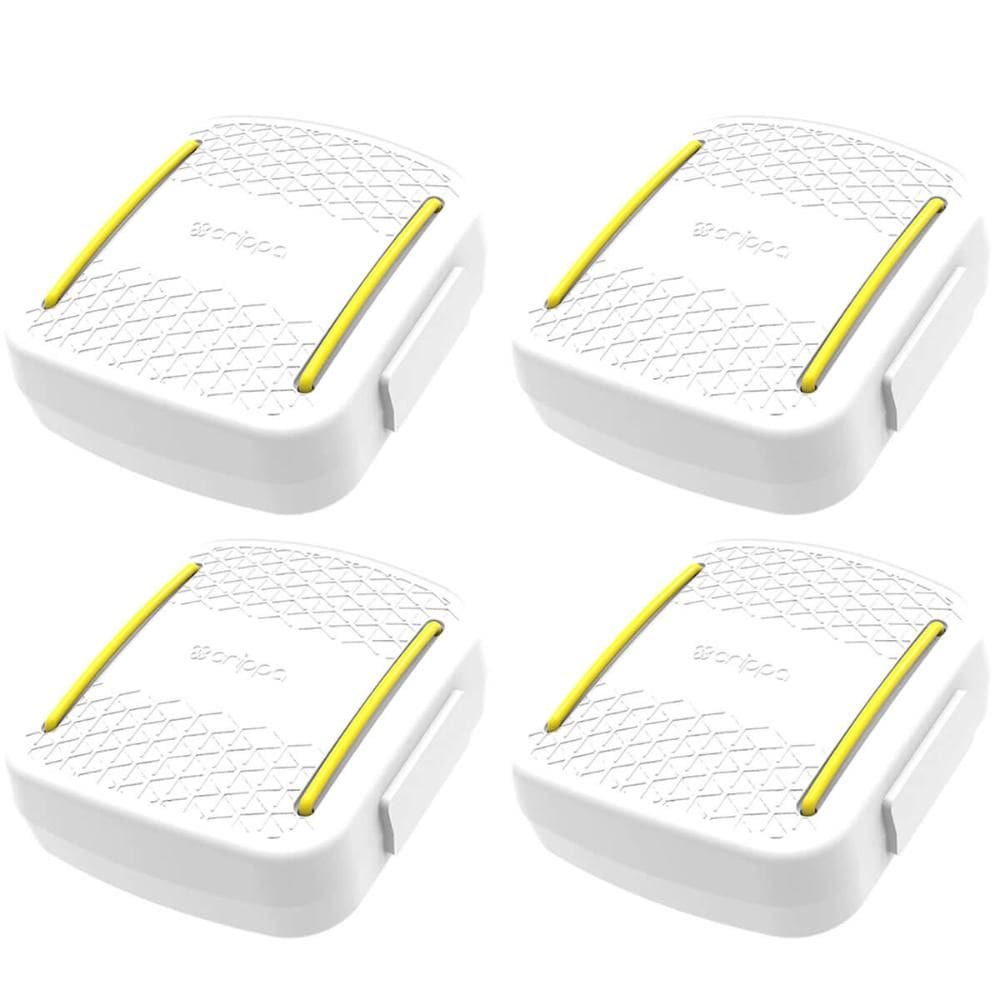 Kit 4 Porta Cotonetes Acessórios Branco Portátil para Viagem Estojo com Elástico Interno Crippa