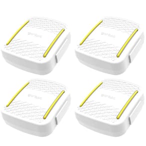 Kit 4 Porta Cotonetes Acessórios Branco Portátil para Viagem Estojo com Elástico Interno Crippa