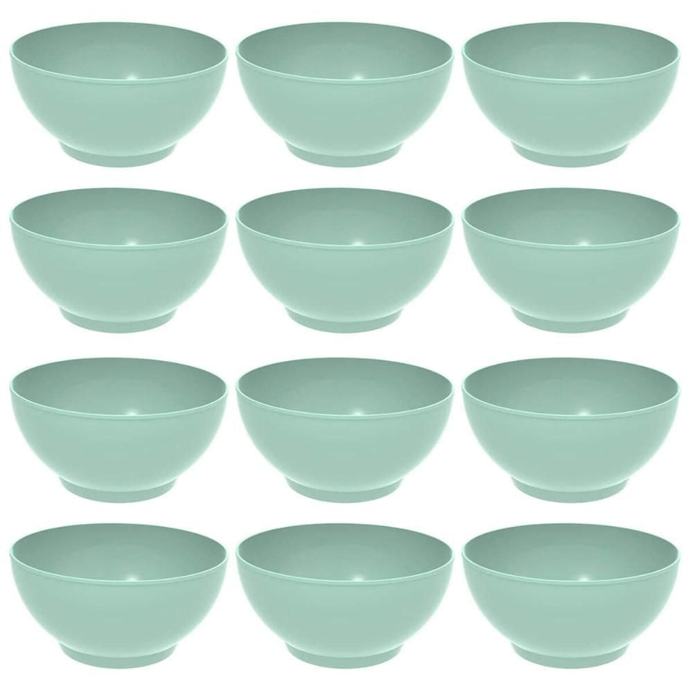 Kit 12 Tigelas Grandes Crippa Travessas Servir 3,1L Verde Menta Salada Sobremesa Restaurante